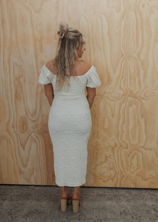 Nora Midi Dress- Off White