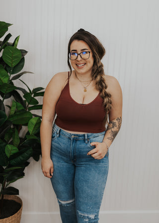 Vivi Ultra Stretch Tank - Burgundy