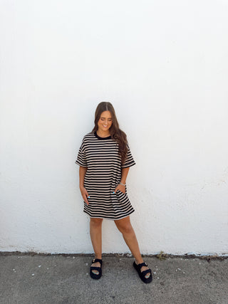 Sara Stripe Tee Dress