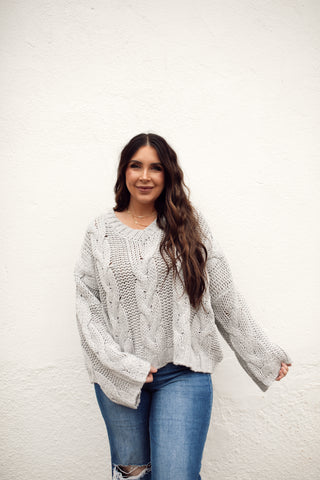 Parker Cable Knit - Grey