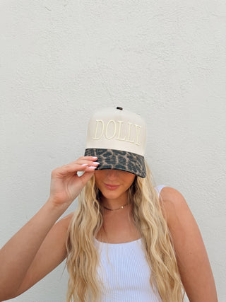 Dolly Leopard Custom Trucker Hat