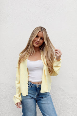Piper Cardigan Sweater - Yellow