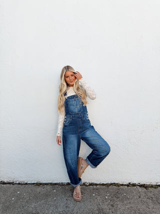 Bowen Barrel Overalls - Medium Wash