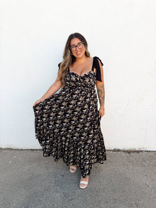 Olivia Dress - Black/Olive