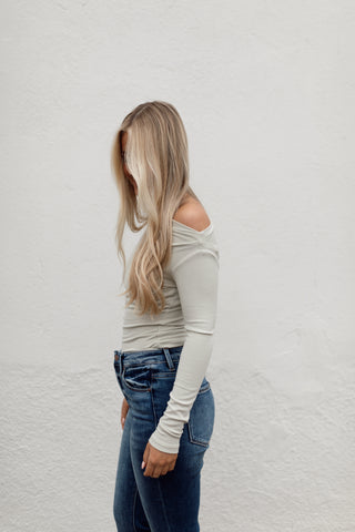 Bailey Boat Neck Top - Sage