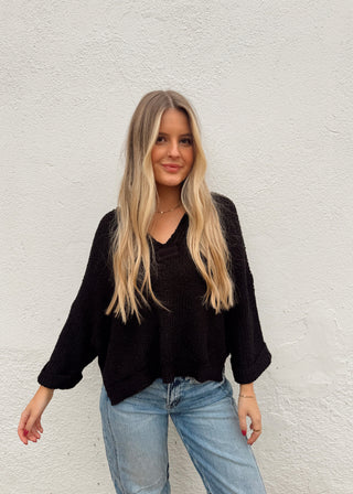 Jana Sweater Top - Black