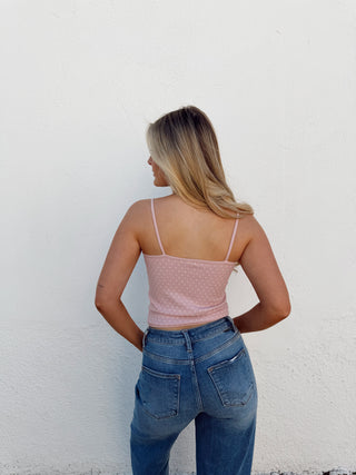 Polka Dot Tank - Light Pink
