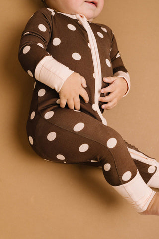 Espresso Polkadot Bamboo Zippy