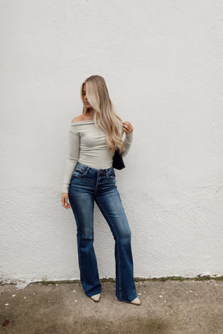 Bailey Boat Neck Top - Sage