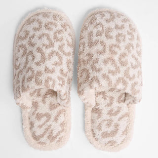 Leopard Slippers - Beige