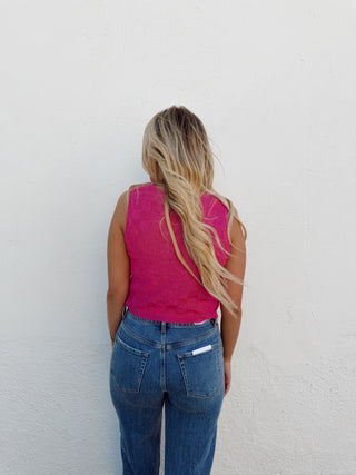 Pop Of Pink Vest