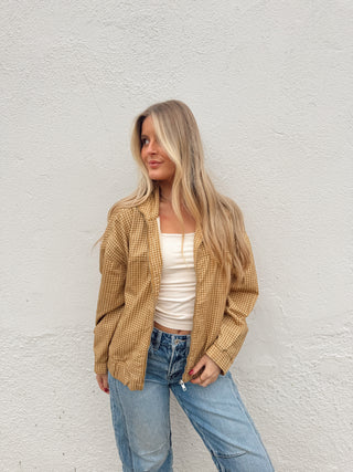 Gingham Collar Jacket