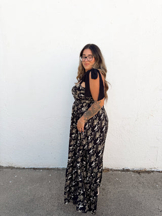 Olivia Dress - Black/Olive