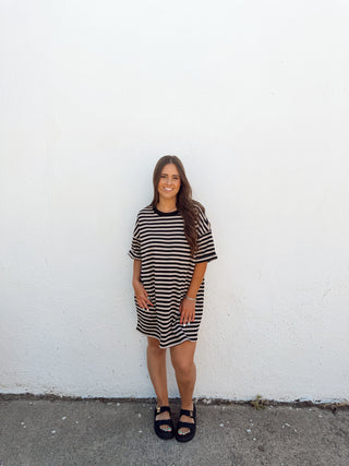 Sara Stripe Tee Dress