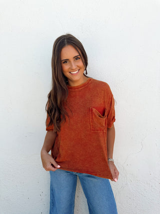 Riley Tee - Rust