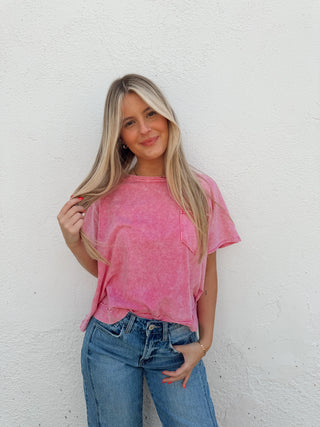 Harrison Tee - Hot Pink