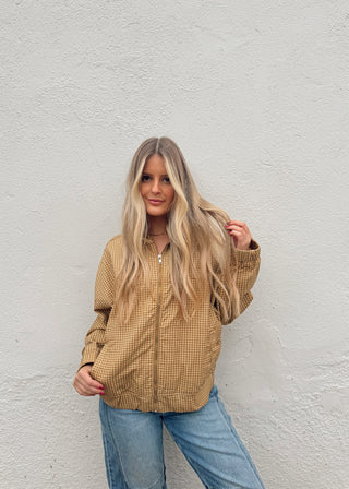 Gingham Collar Jacket