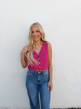 Pop Of Pink Vest