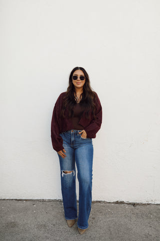 Stevie Cardigan - Dark Cherry