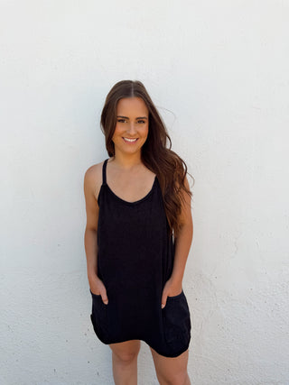 Leah Romper - Black