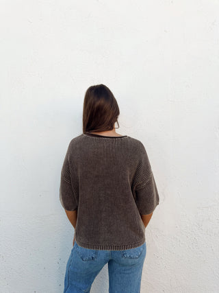 Kolly Cardigan - Washed Brown