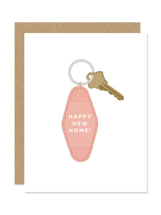 Motel Keychain Happy New Home Card (Rooted)