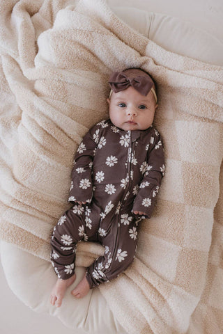 Bamboo Zip Pajamas | Midnight Meadow