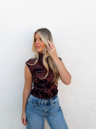 Sangria Mesh Top