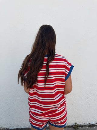 Americana Striped Lounge Set