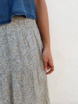 Sage Floral Skirt