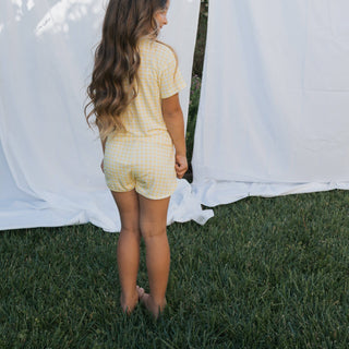 Girl's Bamboo Short Set | Citron