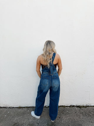 Bowen Barrel Overalls - Medium Wash