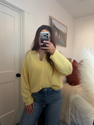 Piper Cardigan Sweater - Yellow