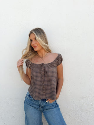Rory Plaid Top