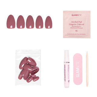 Fall Mauve Press-On Nails | Fall Solids | Short Oval