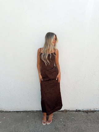 Capri Brown Floral Dress