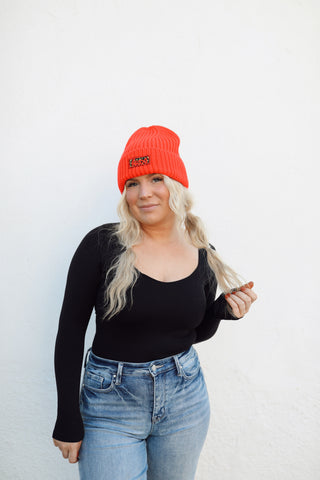 Red Cheetah Beanie