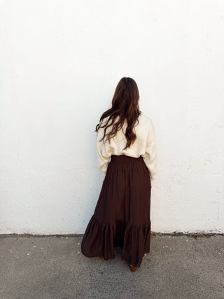 Amber Maxi Skirt - Chocolate