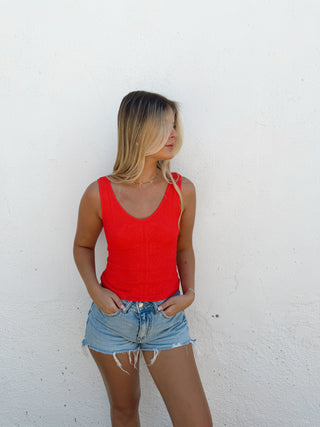 Opal Tank - Poppy Red