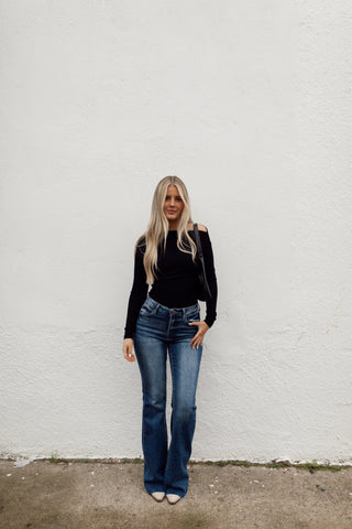Bailey Boat Neck Top - Black