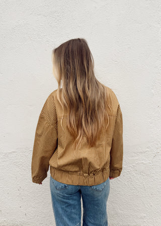 Gingham Collar Jacket