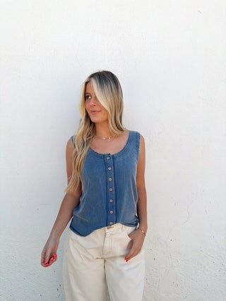 April Tank - Denim