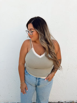 Sage Studded Tank Top