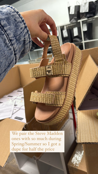 Stevie Sandals- Raffia