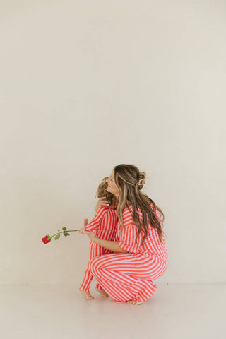 Pink Stripes | Bamboo Zipper Pajamas