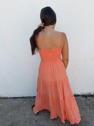 Hadley Polka Dot Dress - Peach