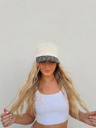 Dolly Leopard Custom Trucker Hat