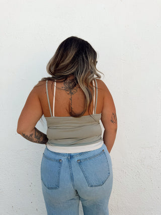 Sage Studded Tank Top