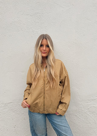 Gingham Collar Jacket