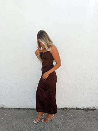 Capri Brown Floral Dress